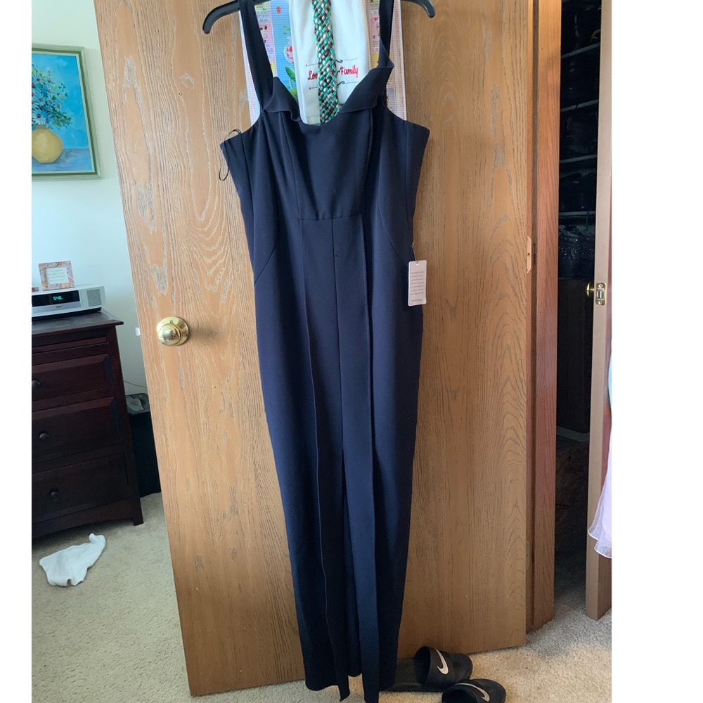 black v-neck shape prom dress